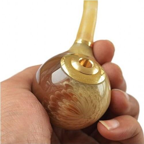 New 1pcs Resin tobacco pipe smoking Pipe Cigarette Holder Filters Smoke 2 Use Gift Mens Gadget Tobacco Accessories