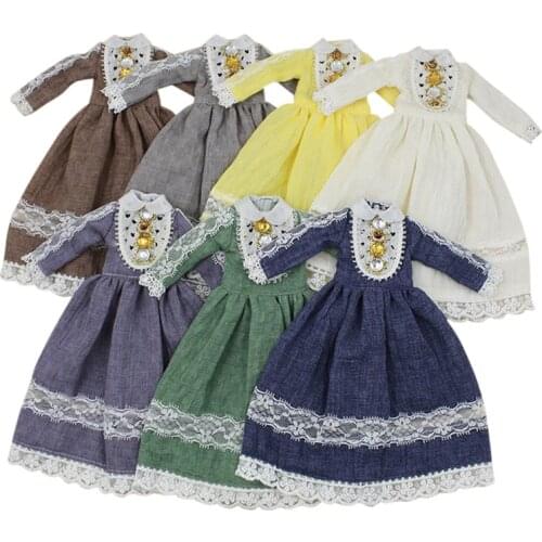 ICY DBS Blyth doll dress clothes Retro Mosaic jewelry toy outfit