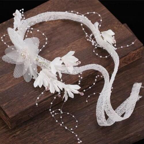 Super Fairy Sweet Bridal Headpiece Set Beaded Headband Wedding Womens hair jewelry