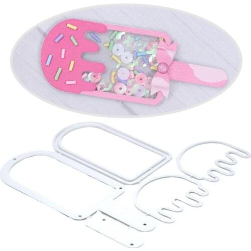Cute Popsicle Shaker Metal Cutting Dies Stencils for DIY Scrapbooking Decorative Embossing DIY Paper Cards
