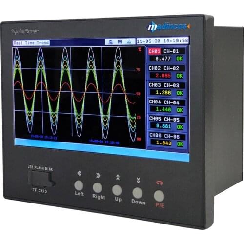 MPR5000S:7'' 16/24/32 Channel Industrial Universal Digital Chart Color Paperless Recorder with Modbus RS485 /Ethernet