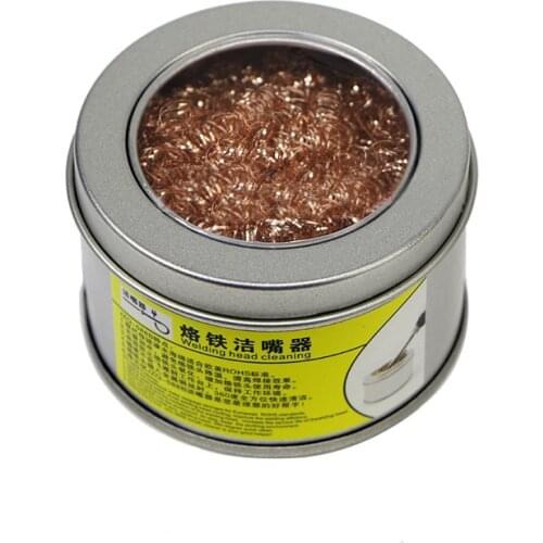 Desoldering soldering iron mesh filter cleaning nozzle tip copper wire ball clean ball dross box Cleaning Ball