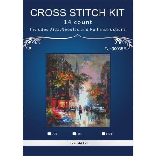 Oneroom,Needlework,Embroidery,DIY Landscape Painting,Cross stitch,kits,14ct colorful city Cross-stitch,Sets For Embroidery