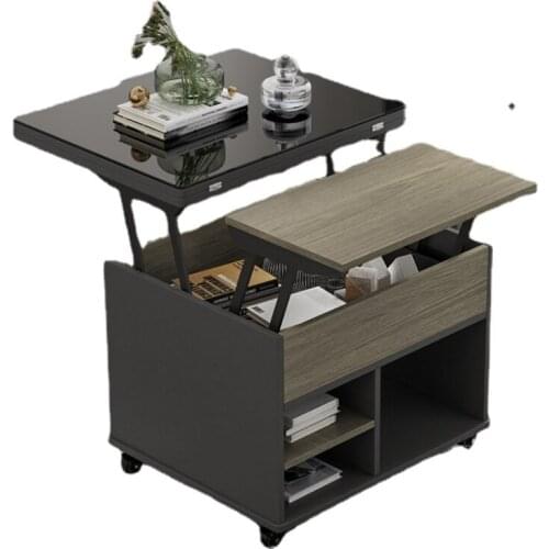 Lifting Table Changing Dining Table Dual-Use Integrated Small Apartment Household Multi-Functional Collapsible with Wheels