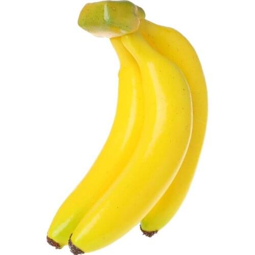Realistic Lifelike Artificial Banana Bunch Fruit Fake Display Prop Decorative Food Home Party Decor