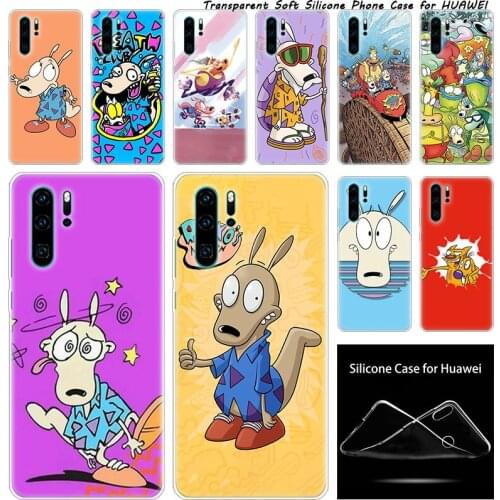 Luxury Soft Case Rockos Modern Life for Huawei NOVA 3 3i 5 5i P20 P30 Pro P9 P10 P8 Lite 2017 P Smart Z Plus 2019 Fashion Cover
