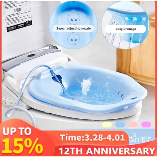 Sitz Bath Hip Bath Tub Flusher Bath Basin Fumigation Bathtub for Maternity Pregnant Women Hemorrhoids Patients Toilet Bathroom
