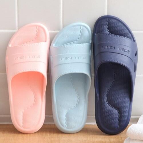 Wholesale Womens Slippers Indoor Non-slip Couples Home Shoes Ladies/Man Open Toe Sandals Female Beach Flip Flops Summer Slides