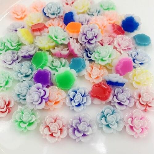 15pcs 19mm Resin Flower Rhinestone Flatback Cabochon for DIY wedding decoration -A62