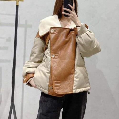 Winter Coat Women Short Down Jacket Natural Real Fur Double-Faced Clothes Hooded Thick Warm High Quality Overcoat Fn0075