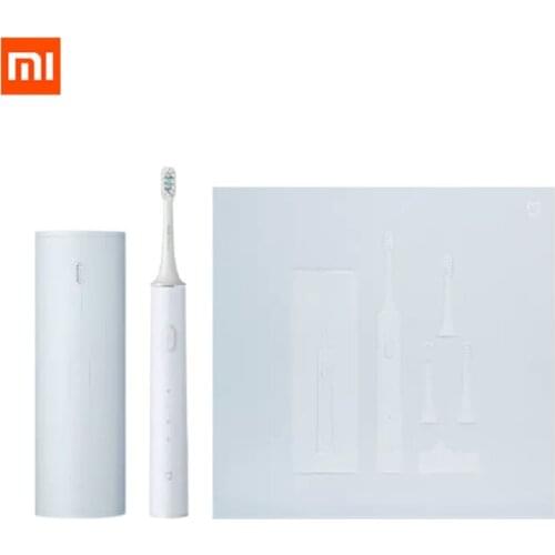 Xiaomi Sonic Electric Toothbrush T500C Timer Brush 3 Mode USB Charger Rechargeable Tooth Brushes Replacement Heads Set for Smart