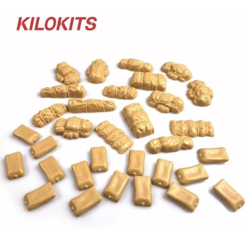 1/35 Plastic Military Folded Bags Duffel Bag Canvas Top Sand Bag Unpainted for DIY Diorama Model Building Accessories Kits