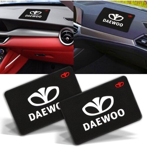 1PCS Gel Car Logo Anti Slip Mat Auto Phone Holder Non-Slip Pad For South Korea Universal DAEWOO Magnus Kalos Nubira Accessories