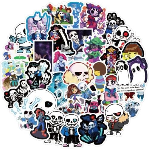 10/30/50PCS Funny Game Undertale Graffiti Stickers DIY Travel Luggage Phone Guitar Fridge Laptop Cartoon Sticker for Kids Gift