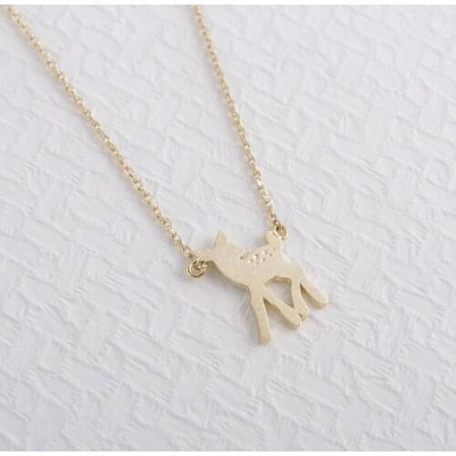 10pcs Wholesale Baby Deer Pendant Necklace Animal Statement Necklaces