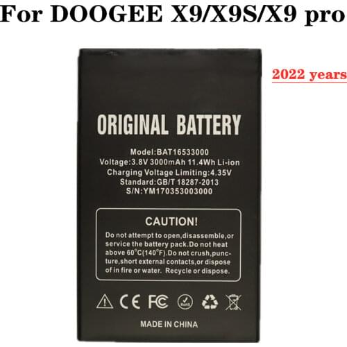 High Quality 3000Mah BAT16533000 battery For DOOGEE X9 / X9S / X9 pro 5.5inch Smartphone Replacement Bateria Batterij