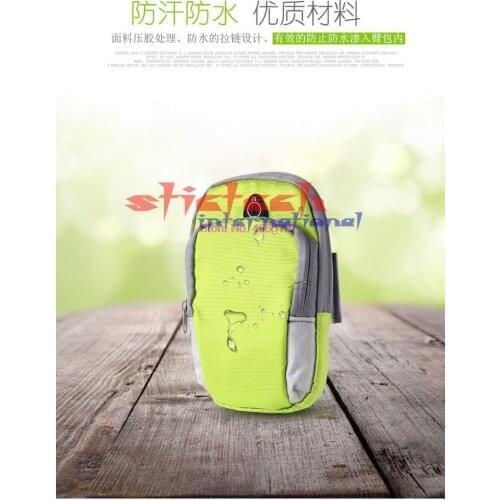 By dhl or mes 100pcs Runing Arm Bag Phone Holder Jogging GYM Adjustable Waterproof ArmBand Cover Wallet Riding Bike Cycling Bags