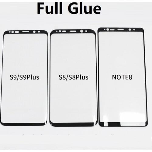 Full Glue Curved Glass For Samsung Galaxy S8 S9 Plus S20 Ultra S2OFE Tempered Glass For Note 9 10 Pro 20Ultra Screen Protector