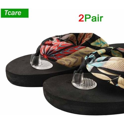 Tcare 2Pair/Lot Soft Silicone Flip Gel Cushions Pad Toe Protectors Thong Sandal Flop Gel Inserts Guards Insoles Shoes Grip Pads