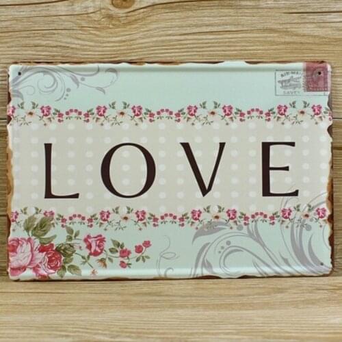 Cottage Style Wall Decor Home Family Sweet Love Tin Sign Metal Art 20x30cm