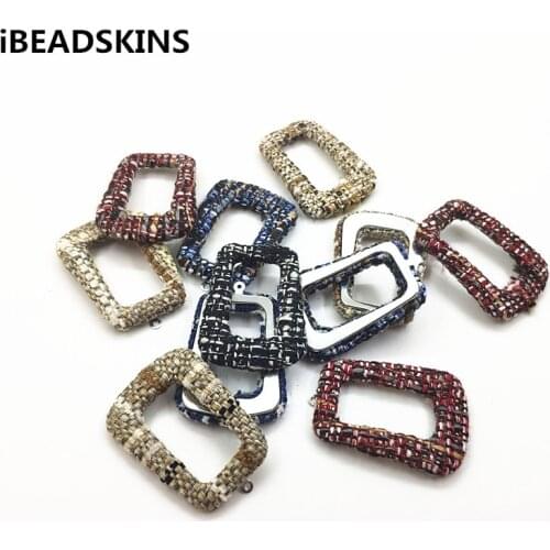 New arrival! 44x31mm 50PCS fabric Trapezoid-shape charm for earrings,Earring parts,jewelry findings