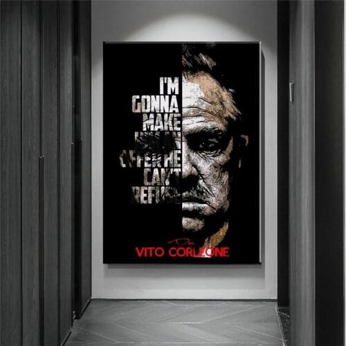 Tupac Shakur Godfather Figure Portrait Motivational Posters Prints Modern Wall Art Canvas Painting for Living Room Home Decor