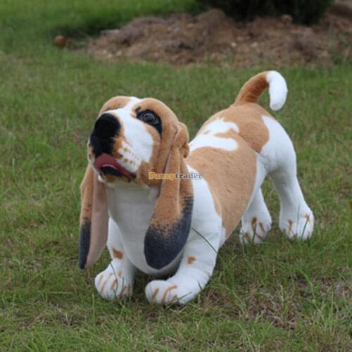 Fancytrader Real Picture! 24'' / 60cm Super Lovely Big Stuffed Soft Plush Cute Emulational Basset Dog Toy, Free Shipping FT50602
