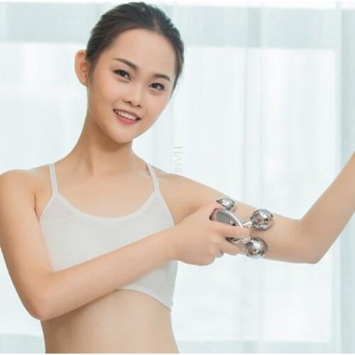 4D Roller Massager Solar Micro Current Massager Face Lifting Tightening Body Slimming Shaping Anti-cellulite Roller Beauty Care