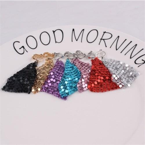 Grace Jun 8 Colors for Choose Clip on Earrings No Pierced for Women&Girl Party Luxury Earrings Jewelry Needn't Ear Hole Earrings