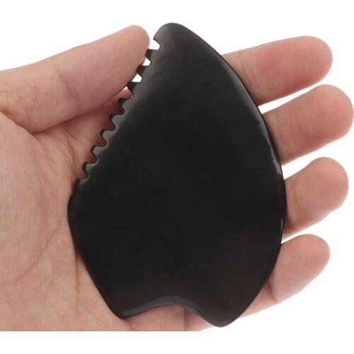 SPA Acupuncture Scraping Black Bian Stone Gua Sha Massage Tool Body Foot Back Face Neck Massager Beauty Guasha Board