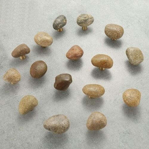 Unique Natural Stone + Zinc Alloy Door Drawer Cabinet Wardrobe Pull Handle Knobs Furniture Hardware Handle Wholesale