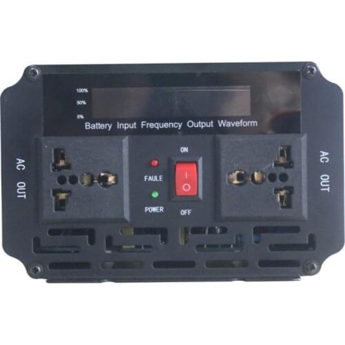 UPS 1.5KW 1500W DC12V/24V TO AC110V/220V 50HZ/60HZ LCD display Modified Wave Power Inverter with battery Charging function