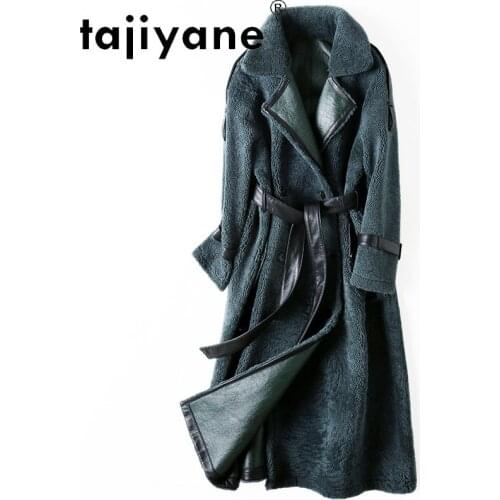 Woman Coats Winter and Jackets 2021 Women Natural Wool Coat Womens Sheepskin Long Jacket Luxury Mujer Parkas TN1401