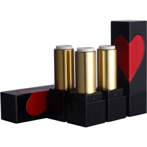 12.1mm Red Heart Shape Make Up Empty Lip Balm Tube Lipstick Batom Bottles DIY Lip Gloss Packing Containers Wholesale DHL 200pcs