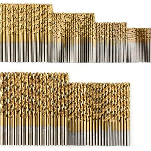 120 Pcs Titanium Drill Bit Set HSS Drill Bits for Metal, Steel, Wood, Plastic, Copper, Aluminum Alloy, 1mm to 3.5mm