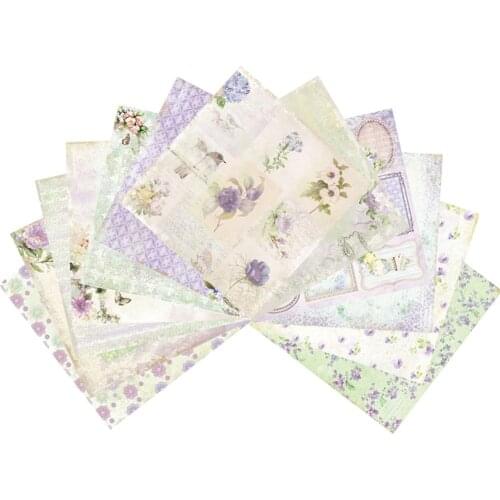 24PCs Scrapbook Background Pads Paper Hand Account Card Making Background Paper 6 Inch Single-Sided Pattern Craft Paper