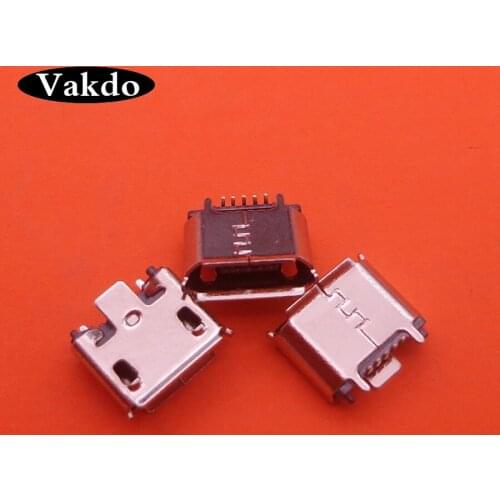 5pcs mini jack socket Micro usb connector charging port plug 5 Pin for Lenovo THL Honor ZTE alcatel asus