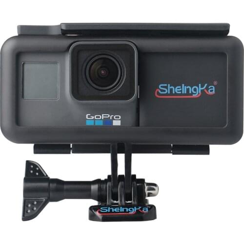 Side Power / spare Battery + Long Edition / Shockproof Frame Protector for GoPro 2018 Hero 5 6 7 Black camera Accessories