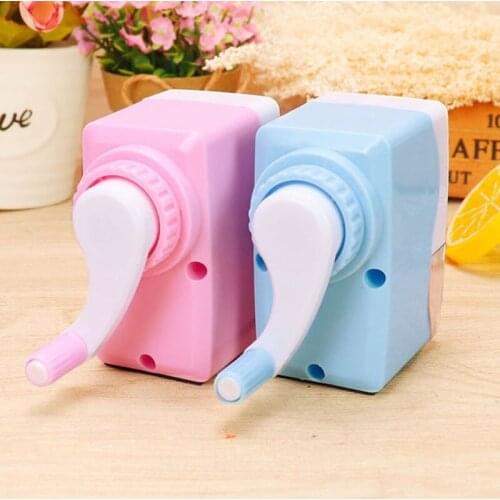 Kids Student Pencil Sharpener Hand Crank Mechanical Accessories School Office Stationery N7MC
