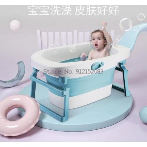 Baby Bath Tub Baby Bath Tub Childrens Bath Bucket Folding Bath Bucket Swimming Home Newborn Large Bath Bucket