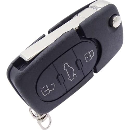 For Audi TT A4 A6 A8 Quattro1997-2005 3Button Car Key Head Shell Cover Fob Modified KeyCase Uncut Blade Folding Flip Replacement