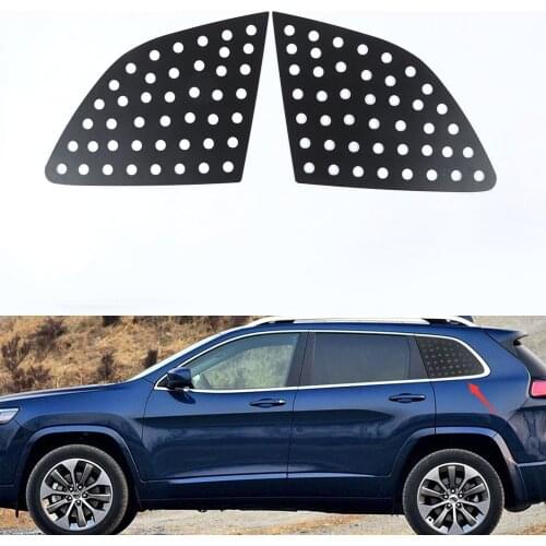 For Jeep Cherokee 2014 Up Aluminum Alloy Car Rear Window Triangle Cover Trim New Styling Molding