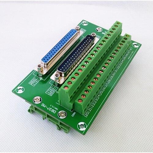D-SUB DB37 Male/Female Header Breakout Board, Terminal Block, Connector