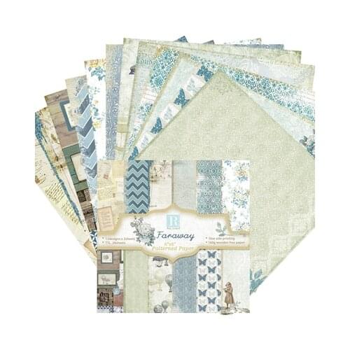 6" Retro Faraway Scrapbooking Background Paper Pack Home Deco Origami Art Card Making DIY Journaling Project Craft