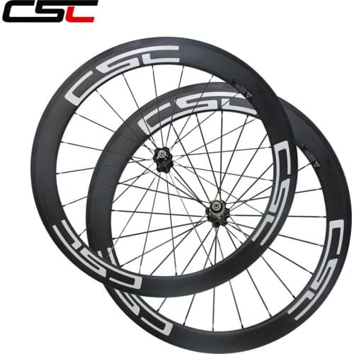 CSC 25mm wide 60mm U Clincher Tubeless Carbon Road Bicycle Wheels PILLAR 1420 spokes