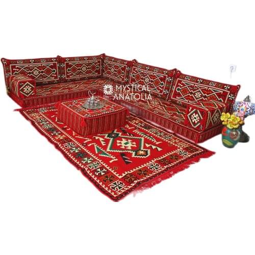 L Shape Arabic Corner Sofa Arabian Floor Seating Orientalische Sitzecke Arabic Majlis Sofa Set Arabic Seating Arabic Jalsa