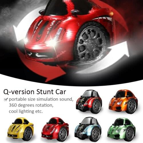 Mini Stunt Car RC Toy Car 360 Degrees Rotation Drift Electric Two-wheel Stunt Car Vehicle Q-version Stunt Car for kids