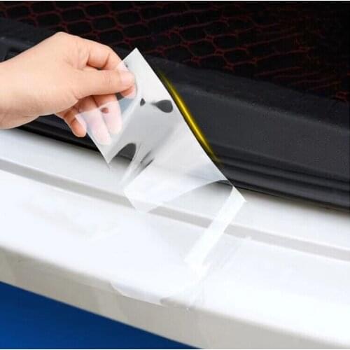 Car Rear Bumper Protector Sticker For Hyundai i30 ix35 ix25 i20 Solaris Accent Tucson Auto Trunk Guard Plate Decals Accessories