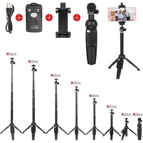New Foldable Selfie Mini Tripod Monopod Bluetooth Remote Control and Camera Tripod Mount Stand Holder Stick for Smartphones
