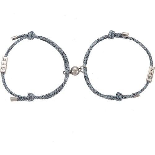 2020 Couple Bracelets 2pcs/lot Magnets Attract Each Other Lover Friendship Gift Personality Men and Women Charm Bracelet Jewelry